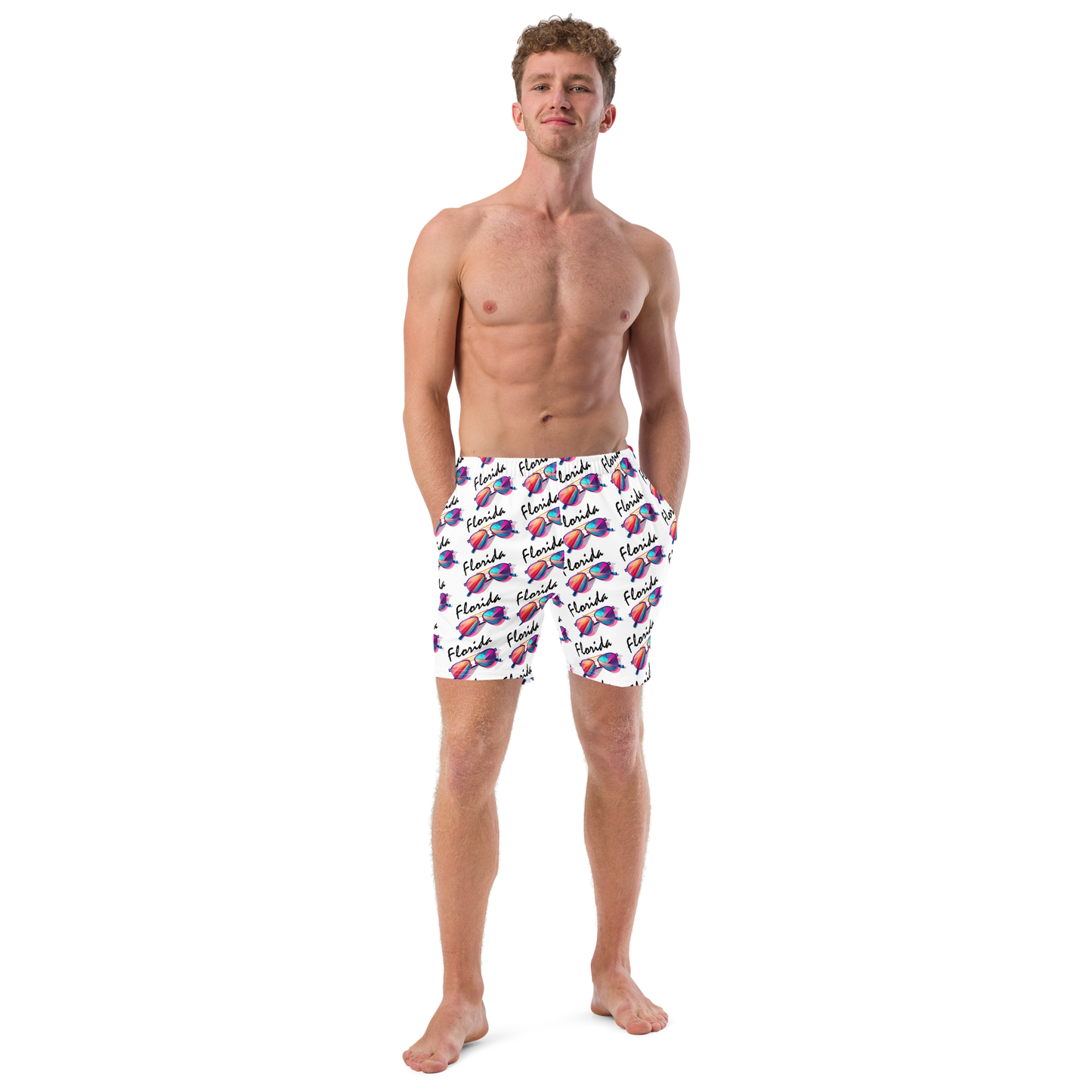 Florida Men's Swim Trunks - White